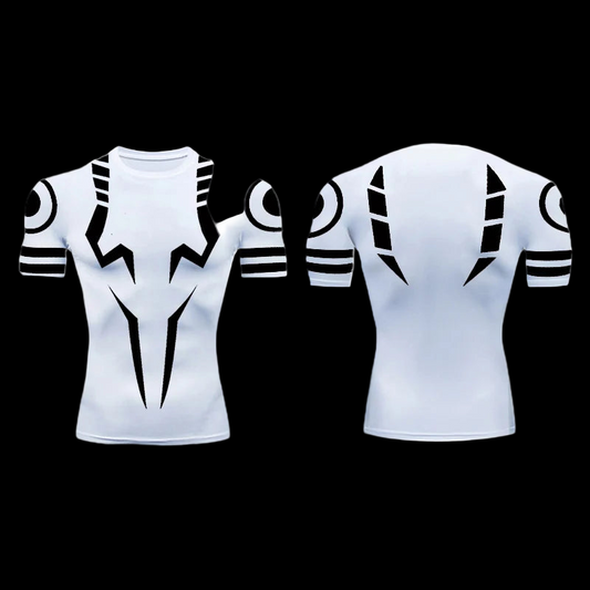 Anime Jujutsu Kaisen Compression T Shirt Men 3D Print Sukuna Breathable Football Fitness Tight Sportswear Quick Dry Riding Tops