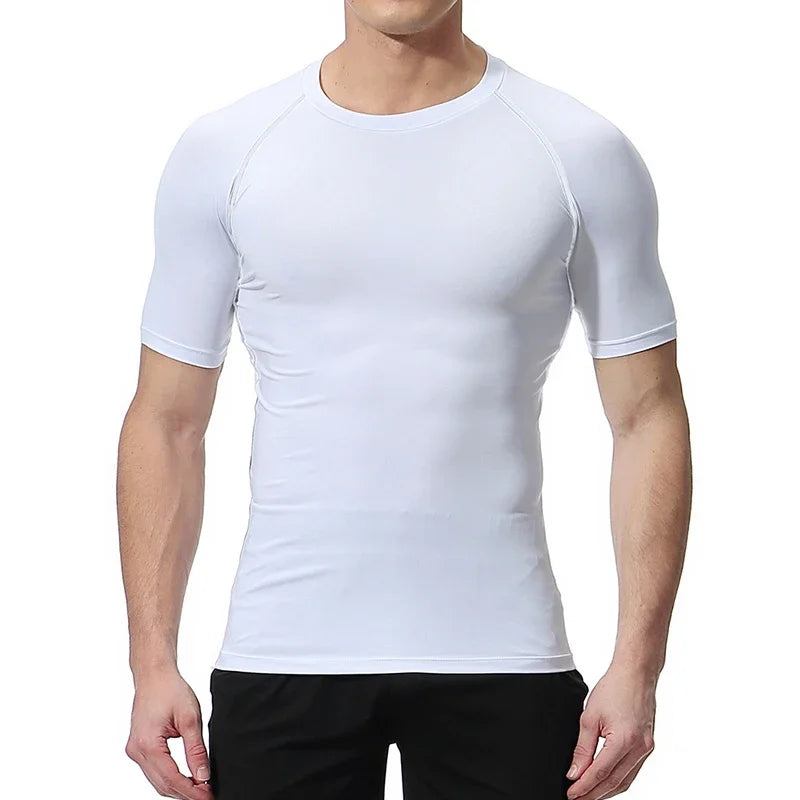 Fashionable Centipede Graphic Print Compression Shirt Men Gym Workout Sports Quick Dry T-Shirt Top Training Running Short Sleeve