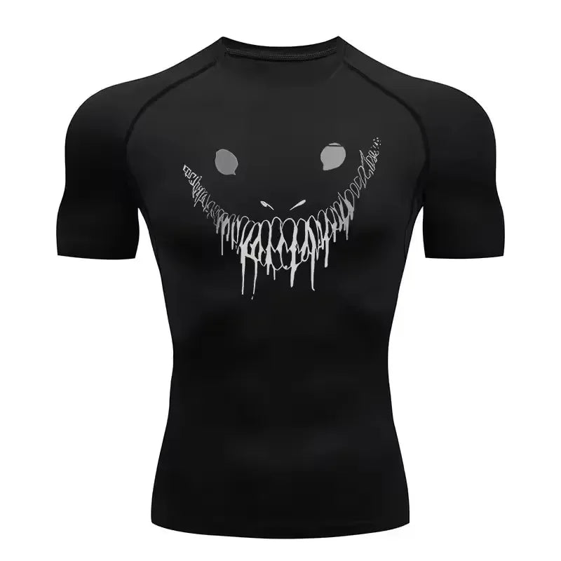 Anime Berserk Compression T-shirt Men Elastic Tight Sportswear Short-sleeved Gym Bodybuilding Quick-drying Sweatshirt Top S-3XL