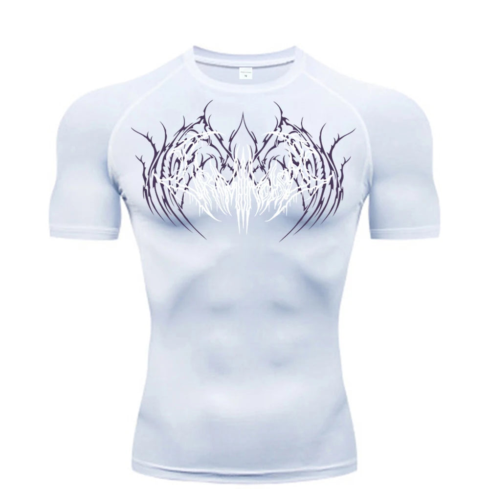 2025 Compression T Shirt Men Short Sleeve Sport Tees Fitness Running Sportsear Men Gym Elastic Quick Dry Jogging T-shirt Tops