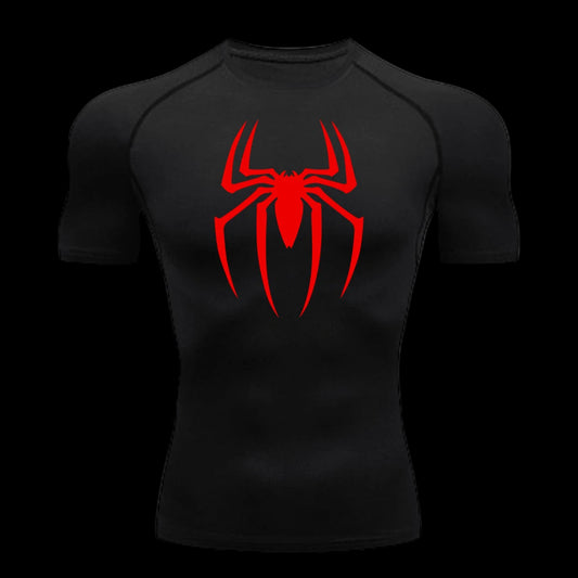 Men's Spider Print Compression Shirt