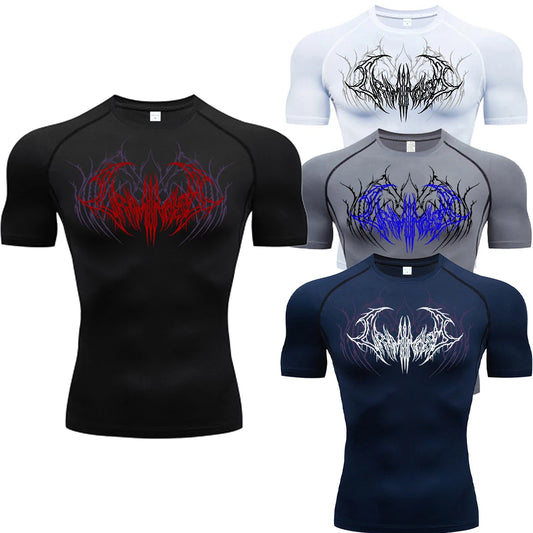 2025 Compression T Shirt Men Short Sleeve Sport Tees Fitness Running Sportsear Men Gym Elastic Quick Dry Jogging T-shirt Tops