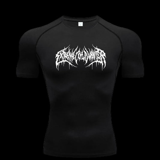 Compression Sweatshirt Short Sleeve  Gym Workout