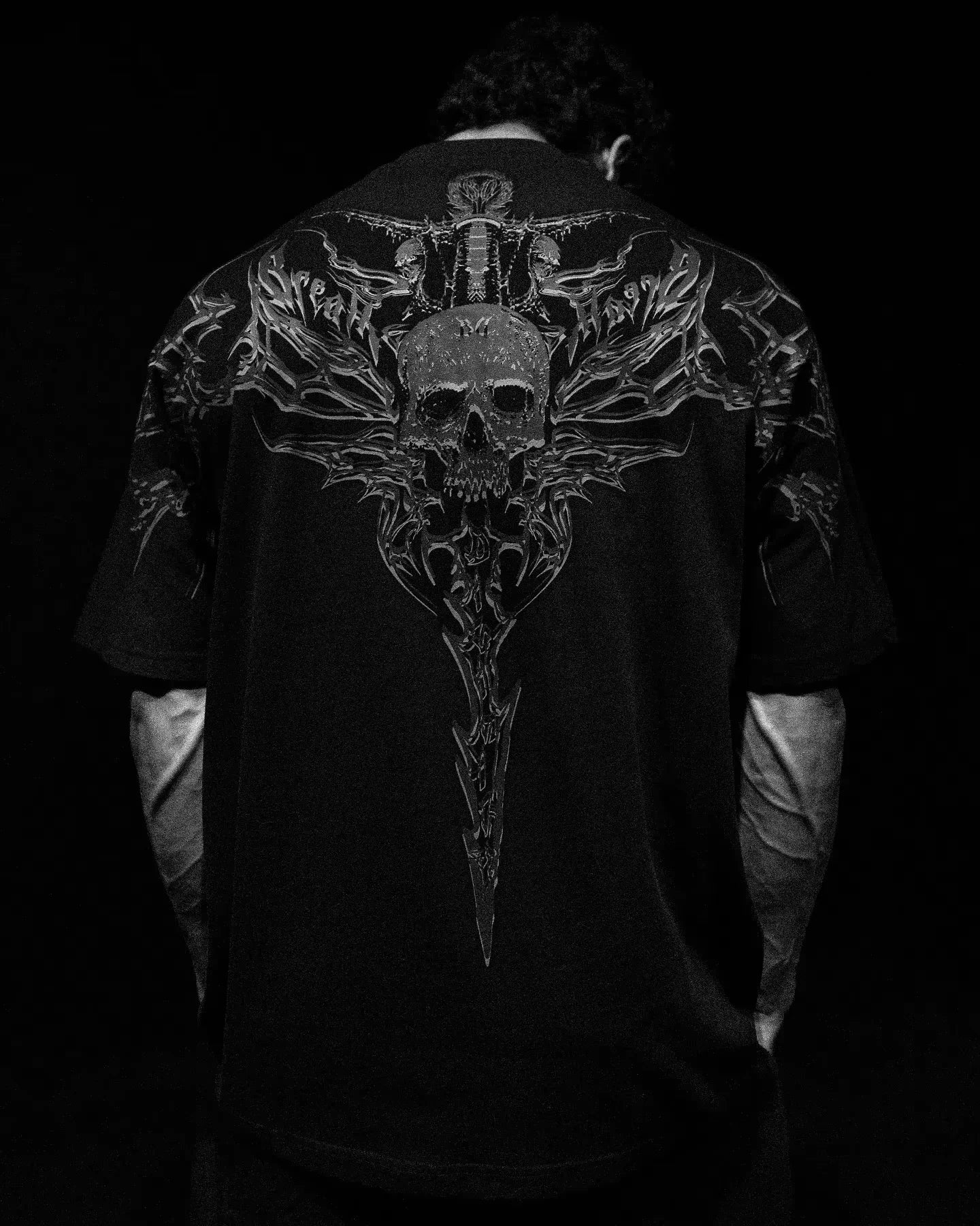 Ins American Y2k King Oversized T-shirt New Harajuku Crew Neck Oversized T-shirt Short-sleeved Top Gothic Clothing Street Top